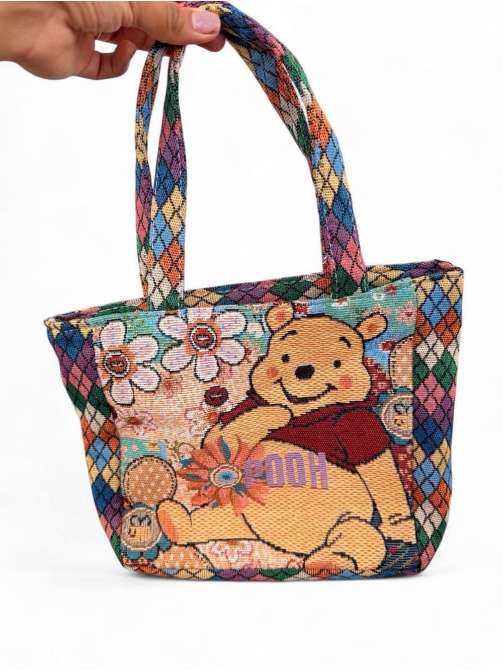 Multicolor Winnie the Pooh Tapestry Tote Bag